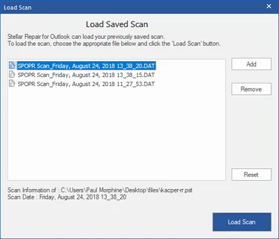 10_The Load Scan feature is useful when you want to scan and repair large PST files.